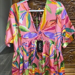 Colorful Floral Mini Dress